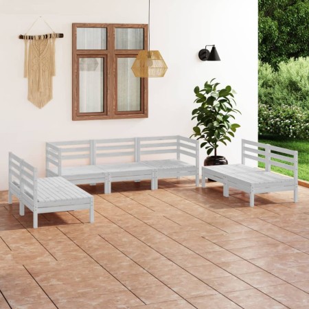 Juego de muebles de jardín 7 piezas madera maciza pino blanco von , Gartensets - Ref: Foro24-3082563, Preis: 334,48 €, Rabatt: %