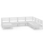Juego de muebles de jardín 7 piezas madera maciza pino blanco | Foro24.es | Tu tienda online para hogar, jardín y más Foro24.es