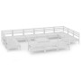 Juego de muebles de jardín 14 piezas madera maciza pino blanco | Foro24.es | Tu tienda online para hogar, jardín y más Foro24.es