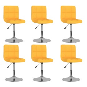 Sillas de comedor giratorias 6 unidades tela amarillo by , dining chairs - Ref: Foro24-3087465, Price: 292,63 €, Discount: %