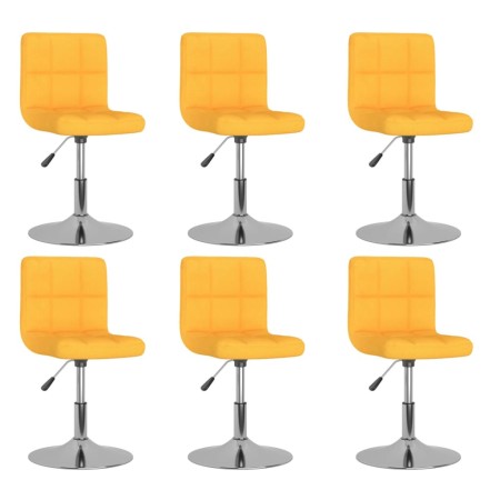 Sillas de comedor giratorias 6 unidades tela amarillo by , dining chairs - Ref: Foro24-3087465, Price: 291,57 €, Discount: %