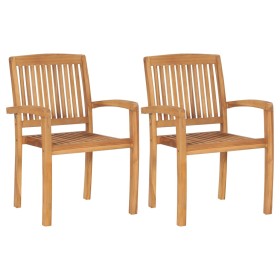 Sillas de comedor de jardín apilables 2 uds