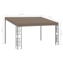 Cenador con montaje en la pared gris taupe 4x3 m by , Tents and gazebos - Ref: Foro24-312261, Price: 303,54 €, Discount: %