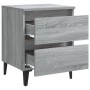 Mesita de noche con patas de metal gris Sonoma 40x35x50 cm | Foro24.es | Tu tienda online para hogar, jardín y más Foro24.es