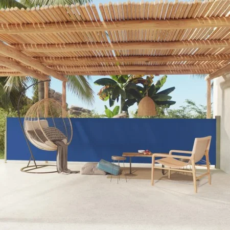 Retractable side garden awning blue 117x600 cm by vidaXL, Umbrellas - Ref: Foro24-317948, Price: 88,69 €, Discount: %