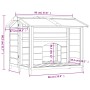Caseta para perros madera maciza de pino marrón 96x87x80,5 cm von , Hundehütten und Zäune - Ref: Foro24-172264, Preis: 170,63...
