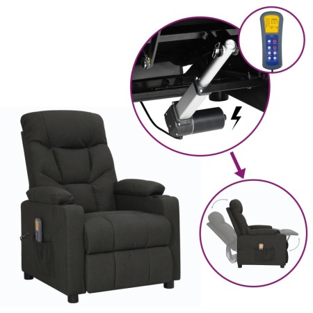 Sillón de masaje elevable tela negro von , Elektrische Massagesessel - Ref: Foro24-3093469, Preis: 332,13 €, Rabatt: %