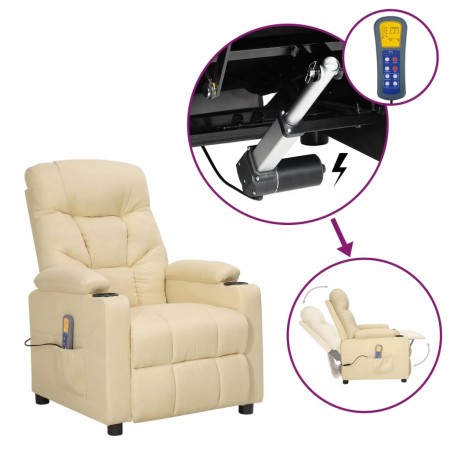 Sillón de masaje elevable tela color crema | Foro24.es | Tu tienda online para hogar, jardín y más Foro24.es