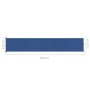Einziehbare seitliche Gartenmarkise blau 117x600 cm von vidaXL, Sonnenschirme - Ref: Foro24-317948, Preis: 90,64 €, Rabatt: %