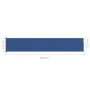 Retractable side garden awning blue 117x600 cm by vidaXL, Umbrellas - Ref: Foro24-317948, Price: 88,69 €, Discount: %