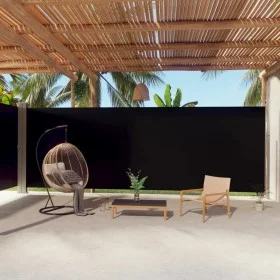 Toldo lateral retráctil negro 220x1000 cm de vidaXL, Sombrillas - Ref: Foro24-318048, Precio: 146,91 €, Descuento: %