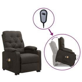 Sillón de masaje elevable tela gris taupé