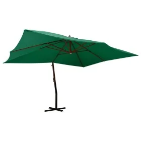 Grüner Ampelschirm mit Holzstange, 400 x 300 cm von vidaXL, Sonnenschirme - Ref: Foro24-318428, Preis: 153,15 €, Rabatt: %
