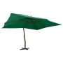 Grüner Ampelschirm mit Holzstange, 400 x 300 cm von vidaXL, Sonnenschirme - Ref: Foro24-318428, Preis: 152,05 €, Rabatt: %