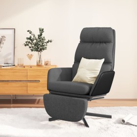 Sillón de relax con reposapiés tela gris oscuro by , Armchairs - Ref: Foro24-3097557, Price: 124,42 €, Discount: %