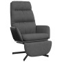 Sillón de relax con reposapiés tela gris oscuro by , Armchairs - Ref: Foro24-3097557, Price: 124,42 €, Discount: %