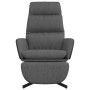 Sillón de relax con reposapiés tela gris oscuro by , Armchairs - Ref: Foro24-3097557, Price: 124,42 €, Discount: %