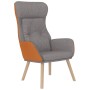Sillón de relax con taburete tela y cuero sintético gris claro | Foro24.es | Tu tienda online para hogar, jardín y más Foro24.es