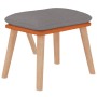 Sillón de relax con taburete tela y cuero sintético gris claro | Foro24.es | Tu tienda online para hogar, jardín y más Foro24.es