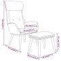 Sillón de relax con taburete tela y cuero sintético gris claro | Foro24.es | Tu tienda online para hogar, jardín y más Foro24.es