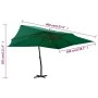 Grüner Ampelschirm mit Holzstange, 400 x 300 cm von vidaXL, Sonnenschirme - Ref: Foro24-318428, Preis: 152,05 €, Rabatt: %