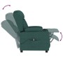 Sillón reclinable eléctrico tela verde oscuro