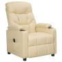 Sillón reclinable eléctrico de tela crema by , Armchairs - Ref: Foro24-3098824, Price: 227,09 €, Discount: %