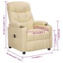 Sillón reclinable eléctrico de tela crema by , Armchairs - Ref: Foro24-3098824, Price: 227,09 €, Discount: %