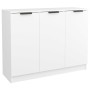 Aparador de madera contrachapada blanco 90,5x30x70 cm de vidaXL, Aparadores - Ref: Foro24-811187, Precio: 98,88 €, Descuento: %