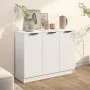 Aparador de madera contrachapada blanco 90,5x30x70 cm de vidaXL, Aparadores - Ref: Foro24-811187, Precio: 93,52 €, Descuento: %