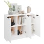 Aparador de madera contrachapada blanco 90,5x30x70 cm de vidaXL, Aparadores - Ref: Foro24-811187, Precio: 98,88 €, Descuento: %