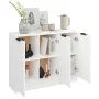 Aparador de madera contrachapada blanco 90,5x30x70 cm de vidaXL, Aparadores - Ref: Foro24-811187, Precio: 93,52 €, Descuento: %