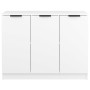 Aparador de madera contrachapada blanco 90,5x30x70 cm de vidaXL, Aparadores - Ref: Foro24-811187, Precio: 98,88 €, Descuento: %
