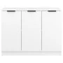 Aparador de madera contrachapada blanco 90,5x30x70 cm de vidaXL, Aparadores - Ref: Foro24-811187, Precio: 93,52 €, Descuento: %