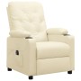 Sillón reclinable eléctrico de cuero sintético crema | Foro24.es | Tu tienda online para hogar, jardín y más Foro24.es