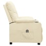 Sillón reclinable eléctrico de cuero sintético crema | Foro24.es | Tu tienda online para hogar, jardín y más Foro24.es