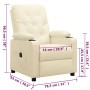 Sillón reclinable eléctrico de cuero sintético crema | Foro24.es | Tu tienda online para hogar, jardín y más Foro24.es