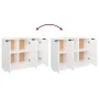 Aparador de madera contrachapada blanco 90,5x30x70 cm de vidaXL, Aparadores - Ref: Foro24-811187, Precio: 93,52 €, Descuento: %