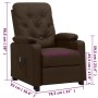 Sillón reclinable eléctrico de cuero sintético marrón | Foro24.es | Tu tienda online para hogar, jardín y más Foro24.es