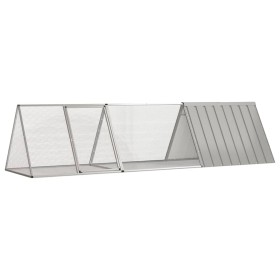 Jaula para conejos acero galvanizado gris 302,5x80,5x71 cm de , Jaulas y habitáculos para animales pequeños - Ref: Foro24-310...