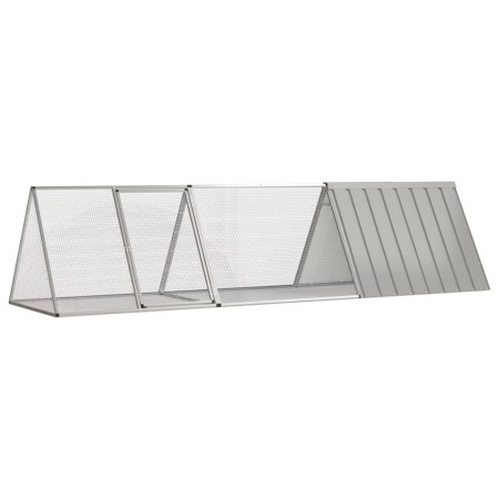 Jaula para conejos acero galvanizado gris 302,5x80,5x71 cm by , Cages and habitats for small animals - Ref: Foro24-3106449, P...