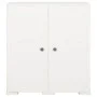 Kleiderschrank aus Kunststoff im Design aus weißem Angoraholz, 79 x 43 x 85,5 cm von vidaXL, Schließfächer und Lagerschränke ...