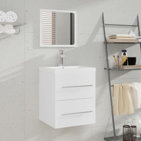 Mueble de baño con lavabo madera contrachapada blanco von , Badezimmerwaschtische - Ref: Foro24-3114163, Preis: 130,76 €, Rab...