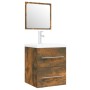 Mueble de baño con lavabo madera contrachapada roble ahumado | Foro24.es | Tu tienda online para hogar, jardín y más Foro24.es