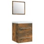 Mueble de baño con lavabo madera contrachapada roble ahumado | Foro24.es | Tu tienda online para hogar, jardín y más Foro24.es