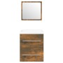 Mueble de baño con lavabo madera contrachapada roble ahumado | Foro24.es | Tu tienda online para hogar, jardín y más Foro24.es