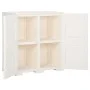 Kleiderschrank aus Kunststoff im Design aus weißem Angoraholz, 79 x 43 x 85,5 cm von vidaXL, Schließfächer und Lagerschränke ...
