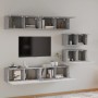 Set de muebles para TV 6 pzas madera contrachapada gris Sonoma | Foro24.es | Tu tienda online para hogar, jardín y más Foro24.es