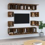 Set de muebles de TV 10 pzas madera contrachapada roble ahumado | Foro24.es | Tu tienda online para hogar, jardín y más Foro24.es