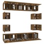Set de muebles de TV 10 pzas madera contrachapada roble ahumado | Foro24.es | Tu tienda online para hogar, jardín y más Foro24.es